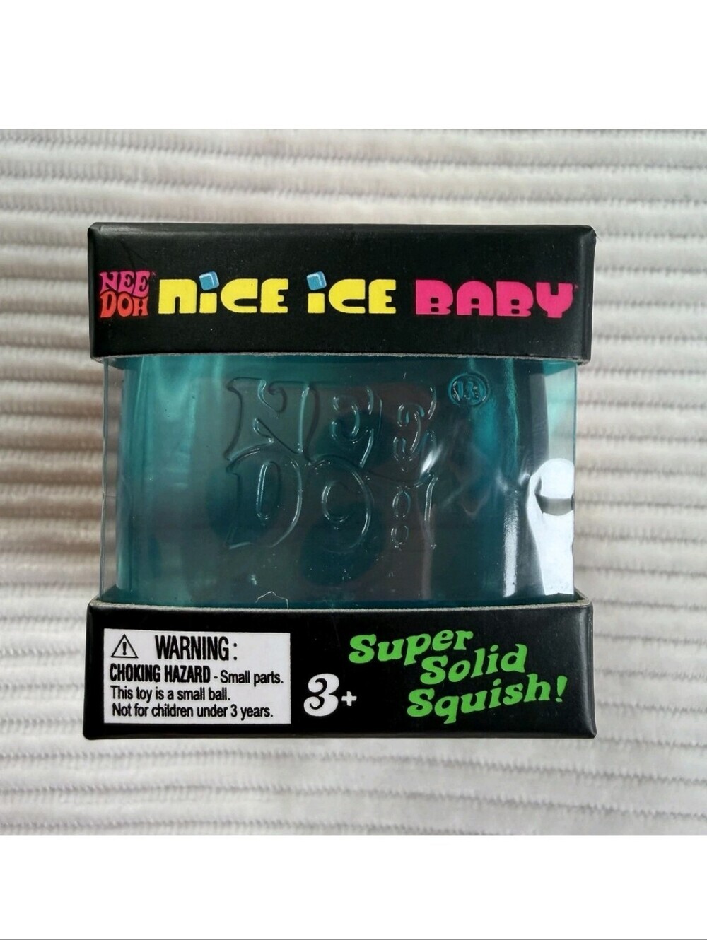 Schylling NeeDoh Nice Ice Baby Super Solid Squish Mini Cube Blue TikTok VIRAL
